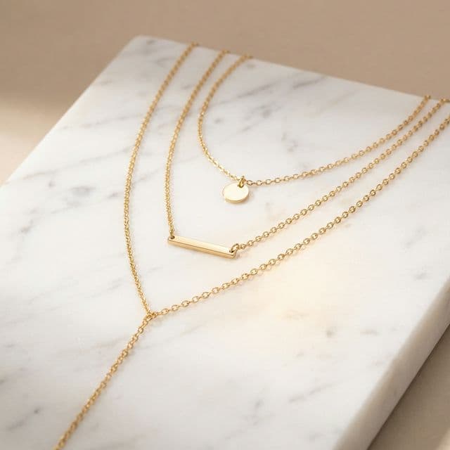 Layered Gold Necklace Set