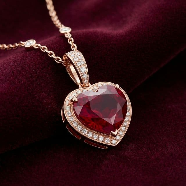 Ruby Heart Pendant